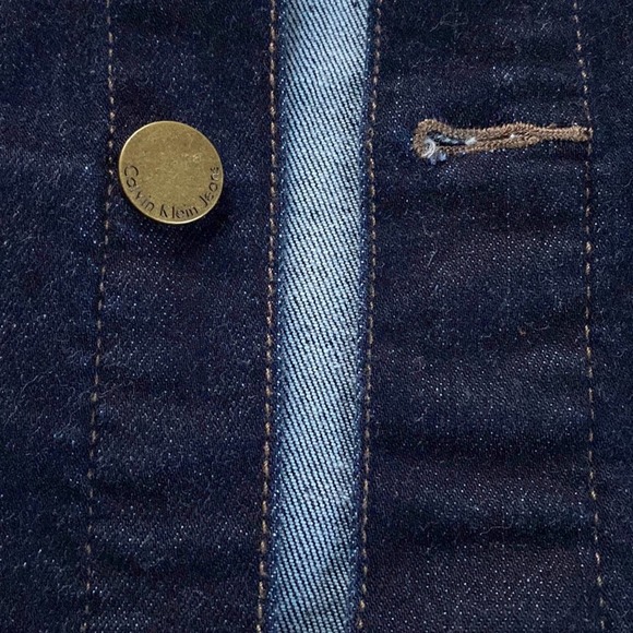 Calvin Klein Jeans Dark Blue Denim Jacket - Picture 4 of 6